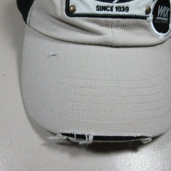 K-Products mens gray an black Wix Filters distressed strapback hat NWT - Picture 3 of 7